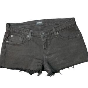 Hudson Black Cut Off Denim Shorts